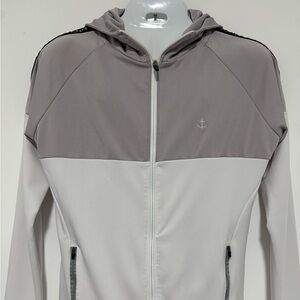 John Leopard Men’s Zip-up Hoodie Jacket Gray White Athletic Sweatshirt Hoodie